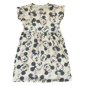Disney Mickey Mouse Dress Girls L 10 Blue Sketch Graphic Kidcore‎ Nostalgia